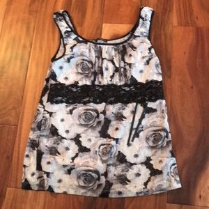 Size L Maurice’s Lacy Flowered Blouse, Like New